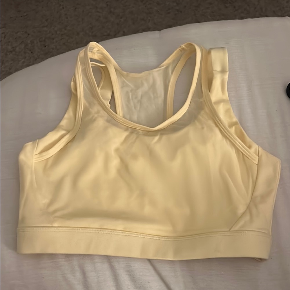 Mono B Yellow Sports Bra-size small